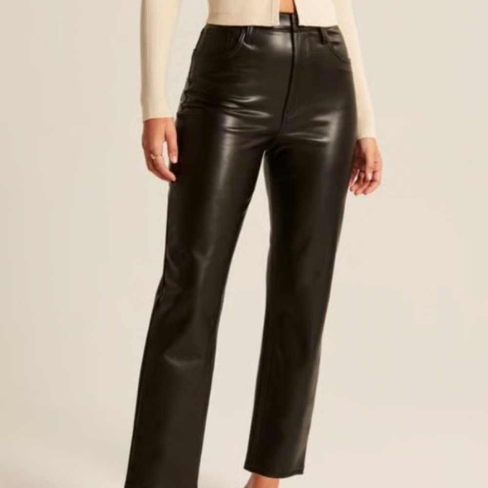Abercrombie Curve Love Vegan Leather Pant